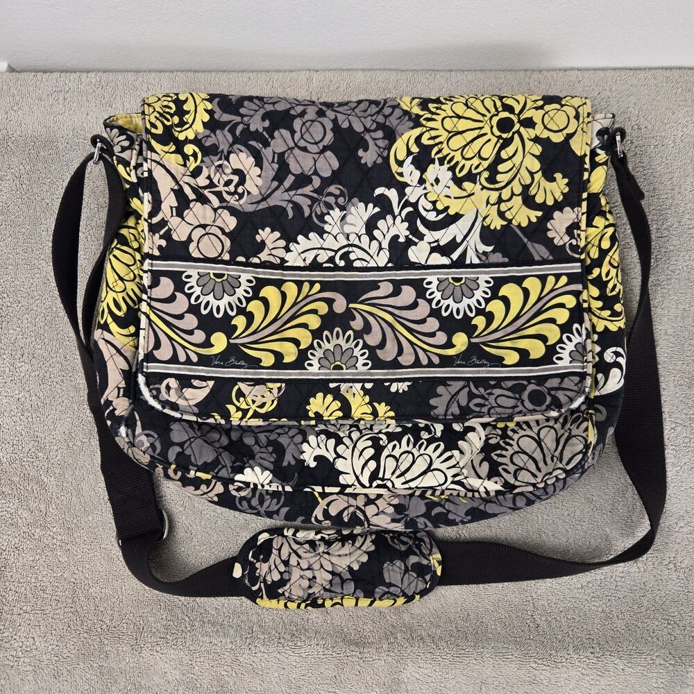 Vera Bradley Baroque Messenger Shoulder Work Bag Retired Pattern 2010‎